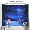 Christmas Tapestry Polyester Fiber Xmas Tree Santa Claus Pattern Hanging