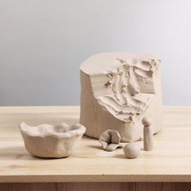 Deouss Mid High Fire White Stoneware Clay for Pottery; Cone 5-7;Ideal for Wheel Throwing,Hand Building,Sculpting;Great for All Skill Levels;Whiteware Pottery Clay Fires White;50 lbs