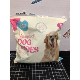 PitPet Waterproof Black Dog Shoes Set of 4 Adjustable Straps Relective Size 5