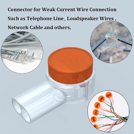 UY2 Wire Splice Connector, EIGNO Moisture-Proof and Corrosion-Resistant Connector for Weak Current Connection Such as Network Cable, Telephone Line and Loudspeaker Wires. (600)
