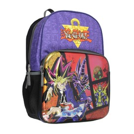 Yu-Gi-Oh! 16" Molded Backpack Battle Ready Yugi Dark Magician Black Luster Soldier Character Travel Backpack
