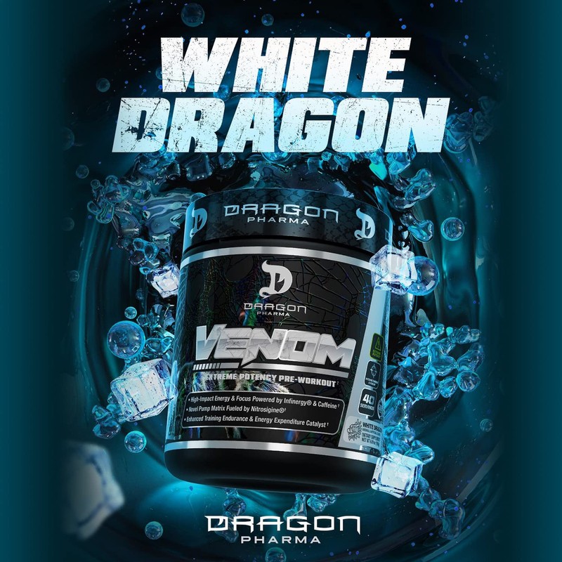 DRAGON PHARMA Venom Extreme Potency Pre-Workout, Laser Sharp Focus +