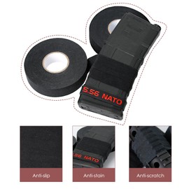 Aolamegs 5 Roll Gun Grip Tapes - 1 Inch x 27.34 Yards Black Goon Tape, Multipurpose Tape Handle Protector, Non-Slip Strong Over Grip Tape for Guns, Rifles and Shotguns