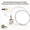 Ender 3 Thermistor 300°C 1m/39.4Inch, 3D Printer M3 Stud Thermistor,