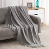 BOURINA Textured Solid Soft Sofa Throw Couch Cover Knitted Decorative