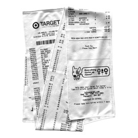 Target Receipt Scarf, Double Sided, Hilarious 100% Fleece Scarf. Looks Like a Real Target Receipt