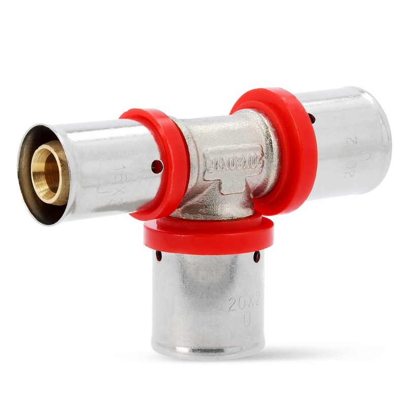 T-Piece PEX Press Fitting 20 x 16 x 20 mm