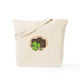 CafePress Irish Beer Barrels Tote Bag Reusable Natural Beige Canvas Shopping Bag