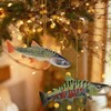 KOJIGIC 3D Brook Trout and Salmon Christmas Tree Ornament Set,