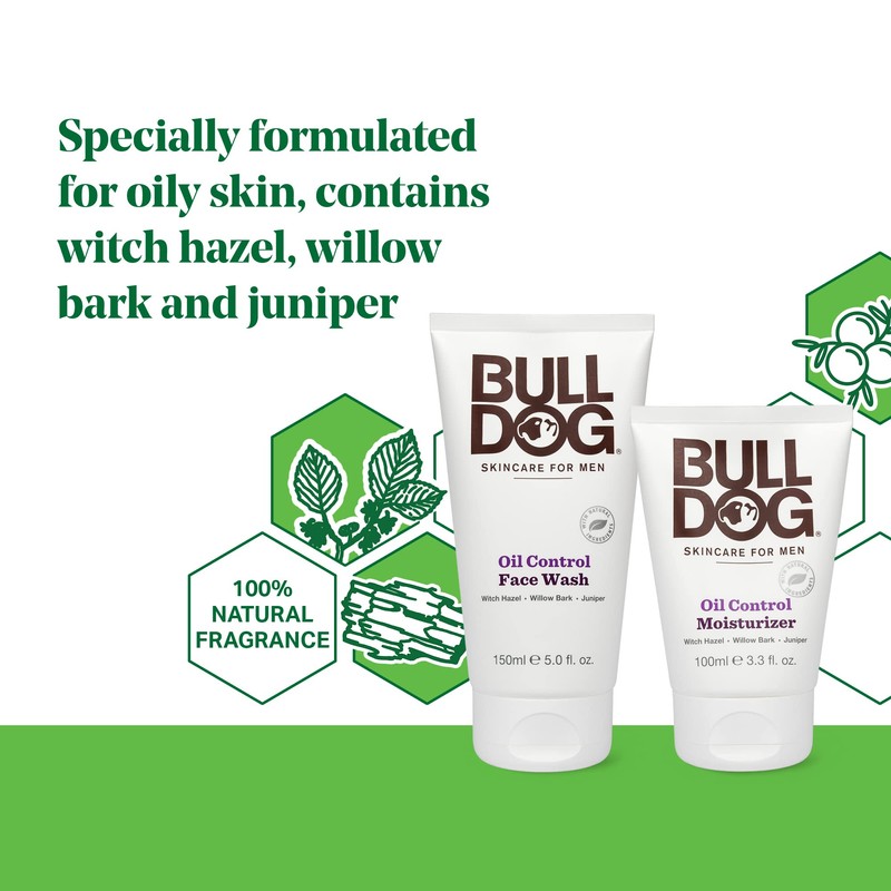 Bulldog Mens Skincare and Grooming Oil Control Starter Kit with
