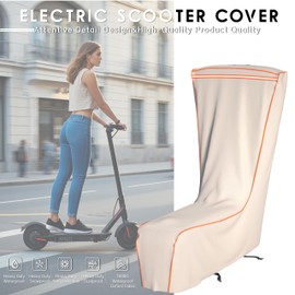 JIAHOO Electric Scooter Cover,54X8X52 inches,Universal Fit for 300W-1500W Scooters, 1680D Oxford Fabric, UV Resistant & Anti-Scratch, Includes Storage Pouch (Beige)