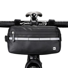 Rhinowalk Bike Handlebar Bag Cycling Front Bag 3L Bicycle Frame Waterproof Bag Suitable for Shoulder Bag, Handbag, Waist Bag(Black)