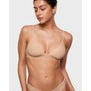 INLYRIC Brasier de triángulo sin Varillas para Mujer Plunge sin