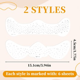 PEOVLVN 12 Pcs Glitter Freckles Face Tattoo, Silver Face Glitter Sparkle Freckles Waterproof Long Lasting Freckle Tattoo Makeup Patches for Women(Silver)