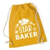 Hippowarehouse Star Baker Drawstring Cotton School Gym Bag 37cm x
