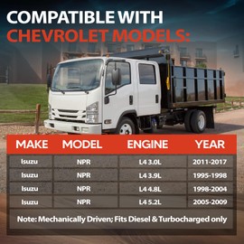 Orceed 904-862 Vacuum Pump Compatible with Isuzu NPR 1995-2009 2011-2017 L4 3.0L 3.9L 4.8L 5.2L Diesel Turbocharged, Replace OE 904-862, 904862, 97241035, 8972410351