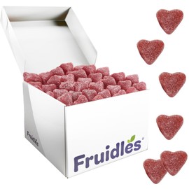 Fruidles Valentine's Coated Cinnamon Jelly Hearts, Delicious Gummy Candy, Fun and Festive Holiday Gummi Snacking (5 Pounds)