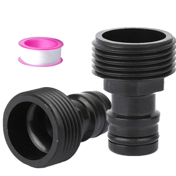 2 Pack 3/4 inch Male Threaded Tap Connector for Hose