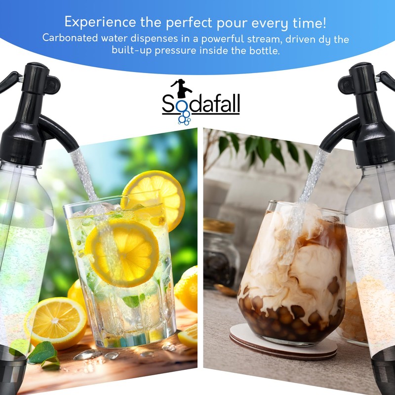 Sodafall fizz saver soda bottle dispenser compatible with Sodastream bottles