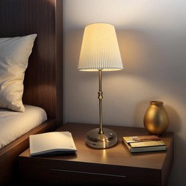 DawnLuster 5000mAh Rechargeable Cordless Table Lamp, 5 Hours Fast Charge, Supports USB -C Charging, Night Light, lamp for Bedroom with Spare Bulb for Dorm Room, Bedroom, Dining Table (Vintage Gold)