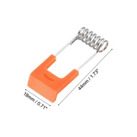 PATIKIL 44x18mm Downlight Spring Clips, 24 Pack Emitting Diode Recessed Lighting Accessories Securing Clamps for Ceiling Lamp, Orange