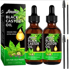 Jamaica Black Castor Oil for Hair, Skin, and Nails ，Strengthen, Ideal for Hair Regrowth Treatments - Pure and NaturalEnhance Growth. - Specification: 4-PCS