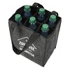 Cepewa Bottle Carrier Made of Felt Anthracite for 6 Bottles