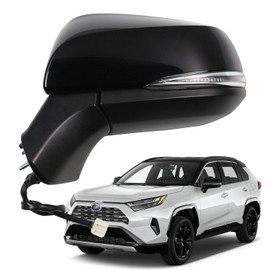 Liizoo Side Mirror for RAV4 2022 2023 Car Door Mirror Fits for Toyota RAV4 2019 2020 2021 Left Driver Side | Power | Heated |Turning Signal |BSM |replace partslink TO1320384, TO1320388| BLACK (LH)