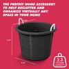 Life Story Large 17 Gallon Flexible Plastic Storage Bucket Container