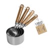 Urban Cupboard Measuring Cups, 4-Piece Set – Silver Stainless Steel Kitchen Measuring Cups with Engraved Measurements