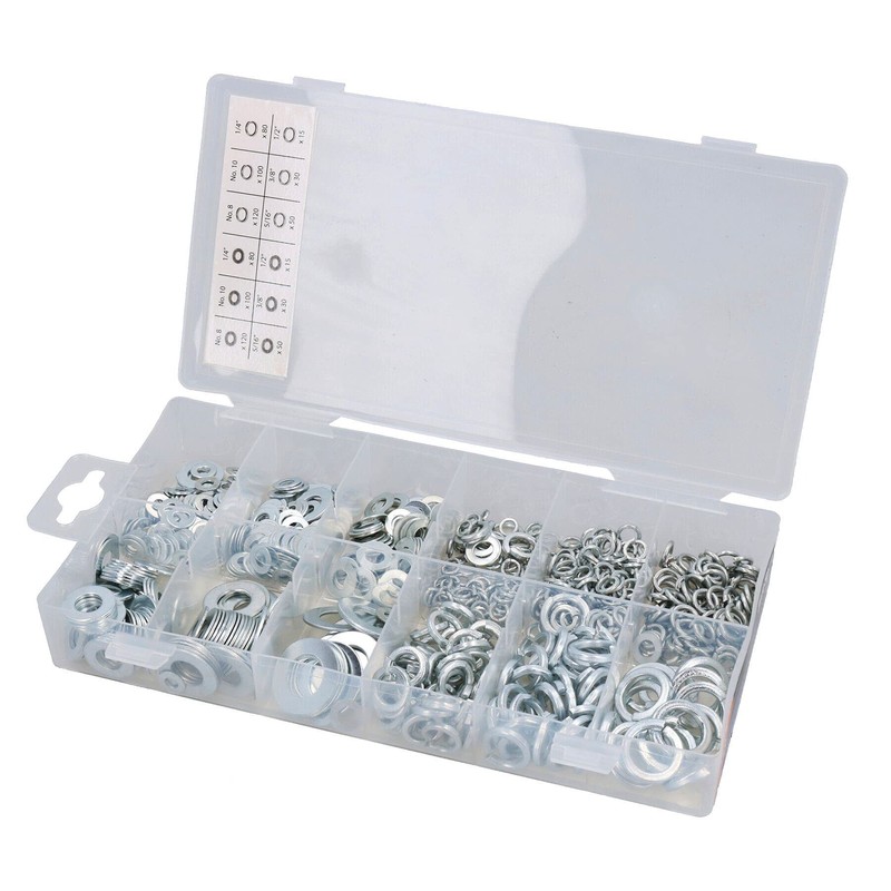 Assorted Flat and Spring Washer Assortment Set Metric + Imperial