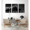 NAN Wind 3 Pcs Wall Art Beautiful Detroit Skyline Black
