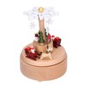 Wooden Music Box Snowflake Decor Wood Grain Texture Beautiful Sound