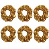 6 Pcs Sparkle Sequin Hair Scrunchie Hair Bobbles Metallic Elastics