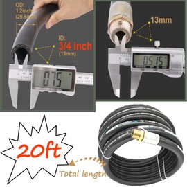 Fuel Transfer Hose, Fuel Hose 3/4" x 20' (6 m), 3/4 Fuel Hose 20 ft, Fuel Pump Hose 3/4 Inch, for Dispensing Diesel Fuel, Gasoline, Grease, Kerosene, Petroleum Oils - 3/4 Transfer Hose,Farm Fuel Hose