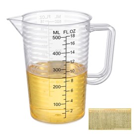 2 Stroke Oil Measuring Cup, 16oz with Ratio Chart, Oil and Fuel Mixing