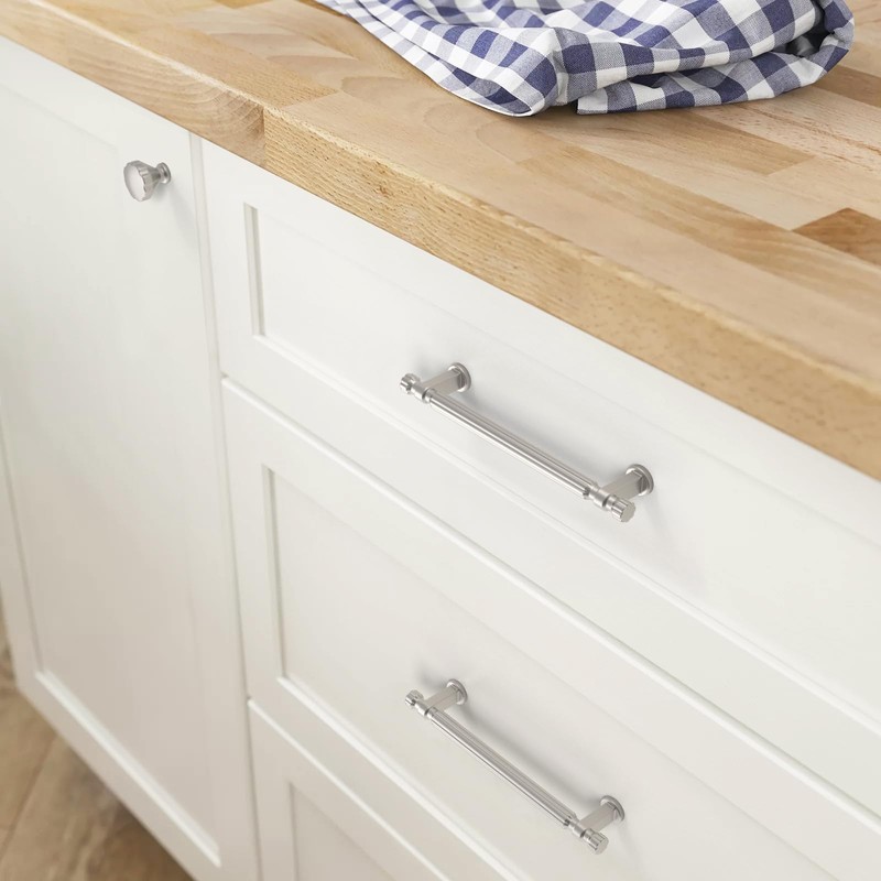 FURNIWARE Pack of 10 Cabinet Knobs Cabinet Brushed Satin Nickel