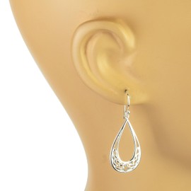 LaTisoro Sterling Silver Filigree Teardrop Earrings – 100% Hypoallergenic & Allergy Free Jewelry