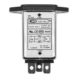 CENPEK Power Supply Filter EMI Socket CW1D 10A Socket Type T Single Phase AC 220V