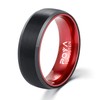 POYA TUNGSTEN Ring Mens Womens 8mm 6mm Black Plated Wedding