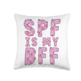 SPF Is My BFF Dermatology & Sunscreen SPF Throw Pillow