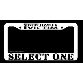 OwnTheAvene Co Gun Owner Funny 2nd Amendment Gun Rights White License Plate Frame