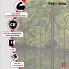 KOTARBAU® Cast Iron Padlock 90 mm Monoblock Padlock with Bolts