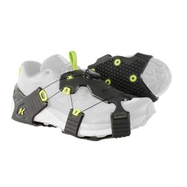 Korkers Ice Runner Ice Cleats - Lightweight and Durable - 22 Replaceable Carbide Spikes - Black/Green - Medium