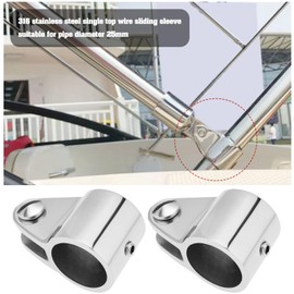 OTOTEC Pack of 2 Bimini Top Jaw Sliders 316 Stainless Steel Bimini Canopy Fitting Jaw Slider Hinge Marine Jaw Slider for Boats Yachts (1 Inch Inner Diameter)