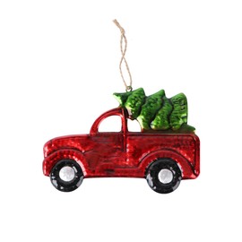 Homoyoyo Red Truck Christmas Decorations Christmas Tree Ornaments Vintage Car, Xmas Car Decor Pickup Truck Decoration Ornament for Xmas Holiday Party Supplies Pickup Car Model Ornament