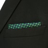 S&W SHLAX&WING Houndstooth Pocket Square Green Blue Men's Handkerchief
