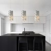 FDPBY Chrome Pendant Lighting Modern Pendant Light, Mini Crystal Chandeliers,Adjustable