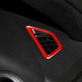 AIRSPEED Subaru BRZ ZC6 Toyota 86 ZN6 Exclusively Vent Panel Cover Carbon Fiber Side Air Conditioner Vent Vent Frame Custom Dress Up Vehicle Specific Design for 2012-2020 Car Styling Accessories (Red)