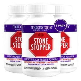 Stone Stopper Capsules, Kidney Stone Prevention, Calcium Oxalate Protector, Alkali Citrate Support Supplement, Developed by Urologists to Support Kidney Health, 90 Day Supply (360 Count)